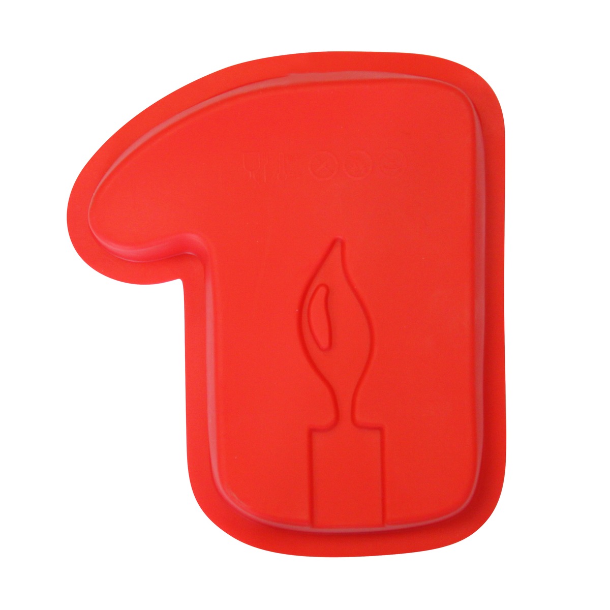 Moule A Gateau Chiffre Un 28 X 22 5 X 4 5 Cm Rouge Moulerie Silicone La Foir Fouille