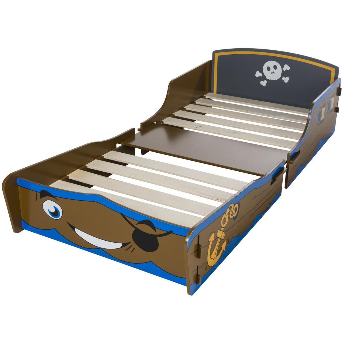 Lit Pirate - mdf - 204 x 99 x H 38 cm - Multicolore Lit Pirate - mdf - 204 x 99 x H 38 cm - Multicolore