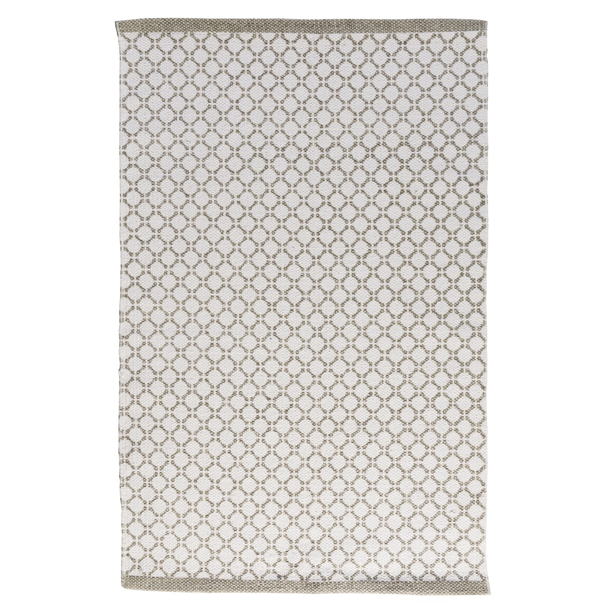 Tapis en coton style ethnique - 60 x 90 cm - Gris clair