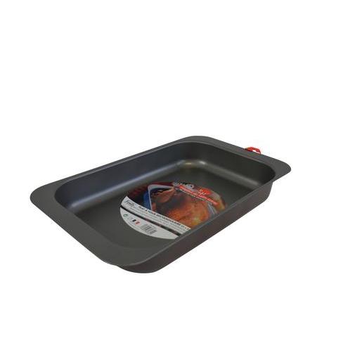 Plat à four rectangulaire en acier - 34 x 23 cm - Gris Plat à four rectangulaire en acier - 34 x 23 cm - Gris
