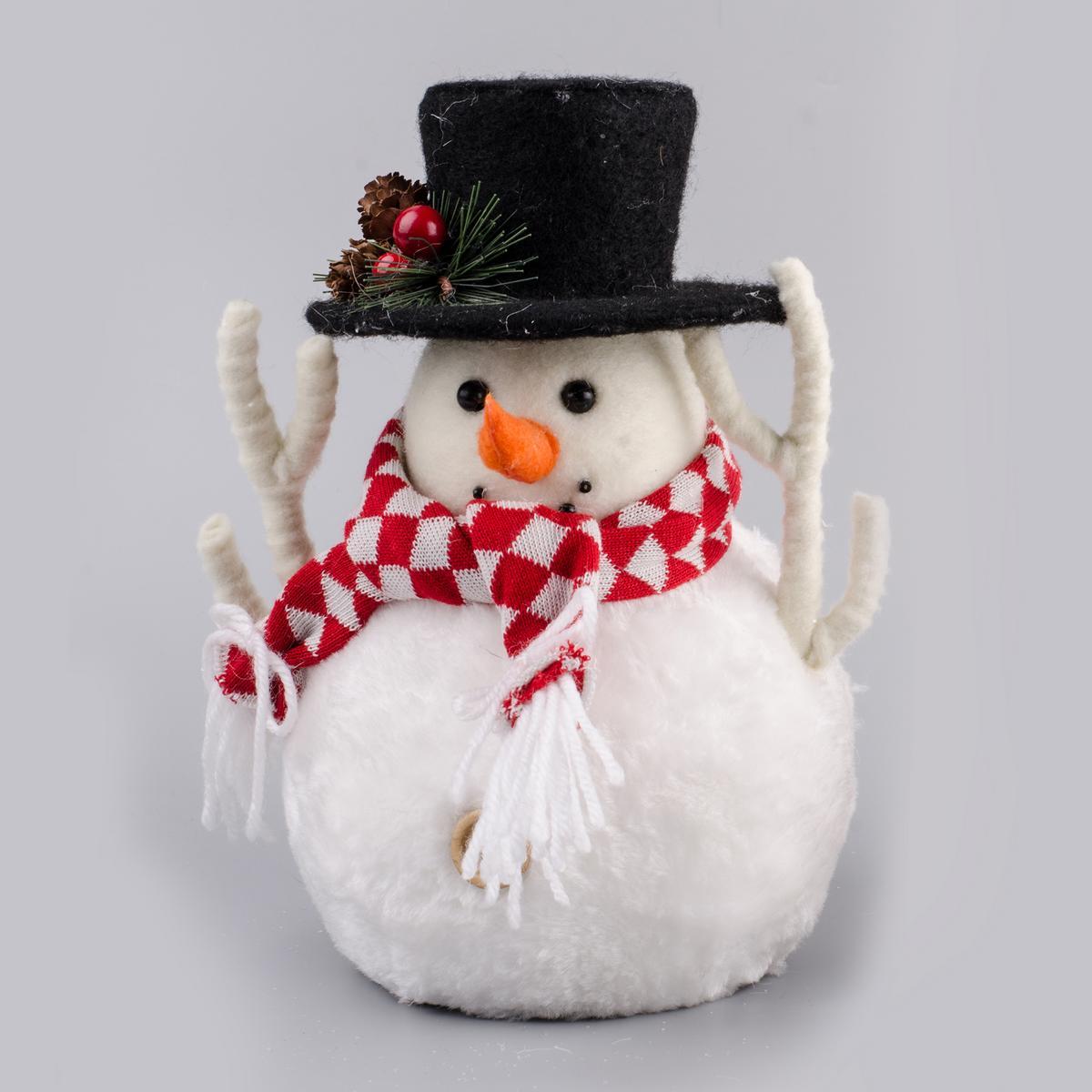 Bonhomme De Neige Blanc Rouge Noir Deco De Noel Pour L Interieur La Foir Fouille