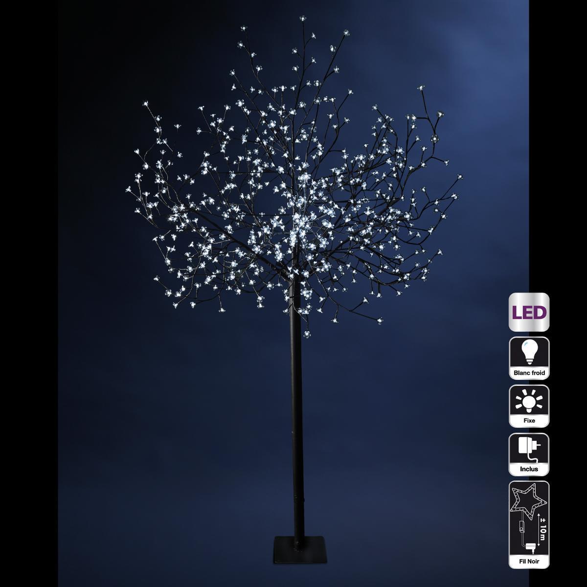 Lampadaire lampadaire déco arbre lumière arbre extérieur jardin, couleur  cuivre blanc, IP44 résistant aux éclaboussures, 128x LED 3,5 watts blanc  froid, DxHxL 20x160x95 cm