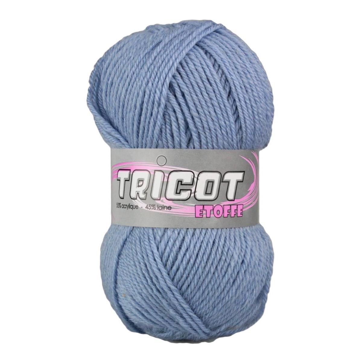 Pelote Etoffe - 55% acrylique et 45% laine - 50 g - Bleu Pelote Etoffe - 55% acrylique et 45% laine - 50 g - Bleu