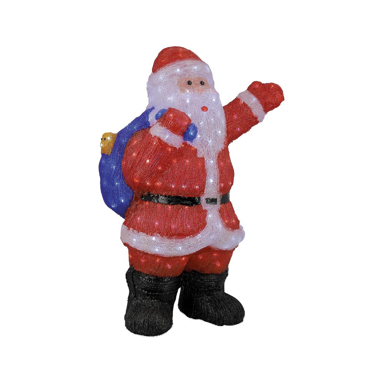 Silhouette De Pere Noel Electrique Avec Sa Hotte 52 X 31 X H 74 Cm Multicolore Silhouettes Et Personnages La Foir Fouille