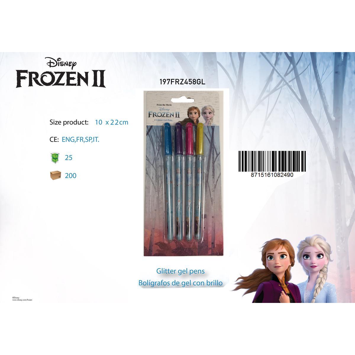 Stylos à paillettes La Reine des Neiges