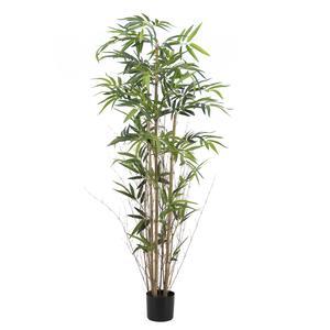 Bambou 3 troncs 480 feuilles - H 180 cm - Vert