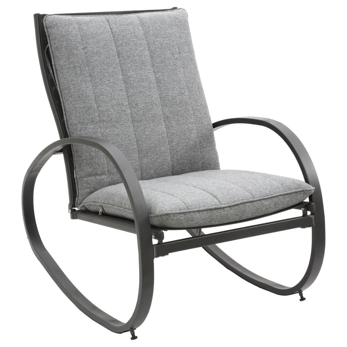 Fauteuil à bascule Nevada - Gris - HESPERIDE Fauteuil à bascule Nevada - Gris - HESPERIDE