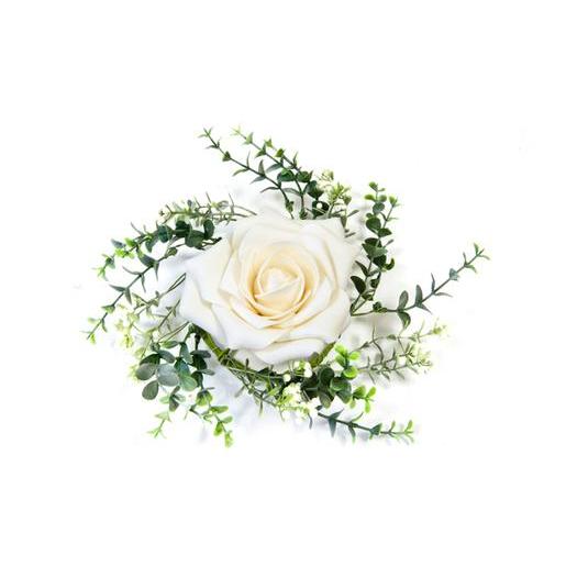 Centre De Table Rose Et Feuillage Blanc Decoration Mariage La Foir Fouille