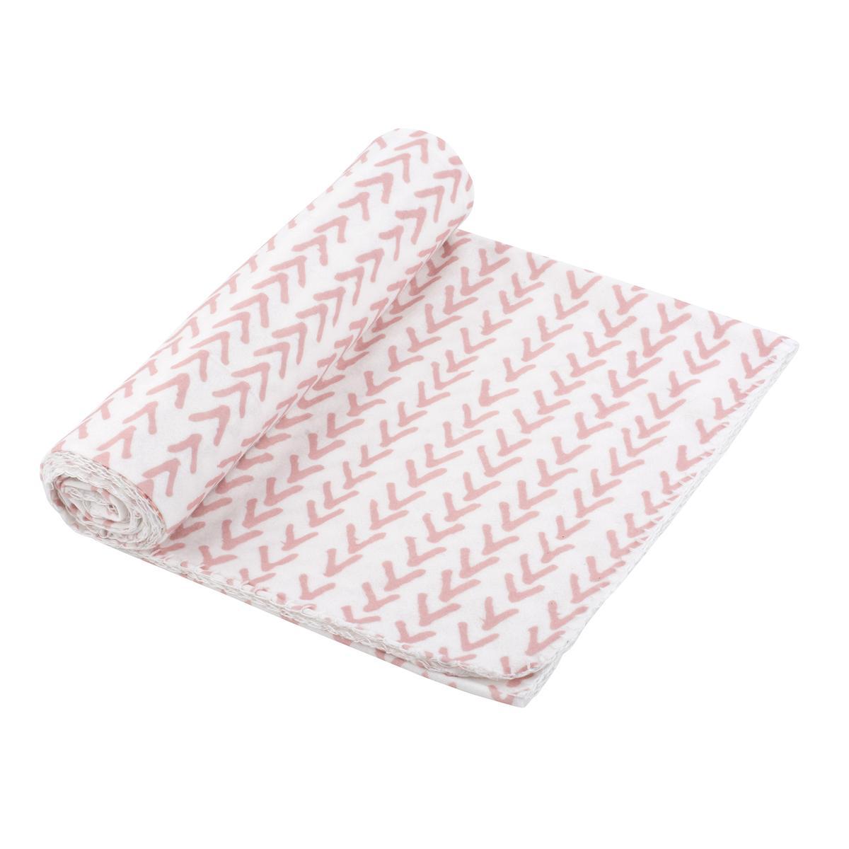 Plaid imprimé - 125 x 150 cm - Rose Plaid imprimé - 125 x 150 cm - Rose