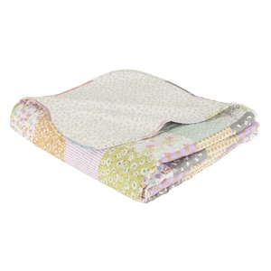 Couvre-lit modèle patchwork - 220 x 240 cm - Multicolore