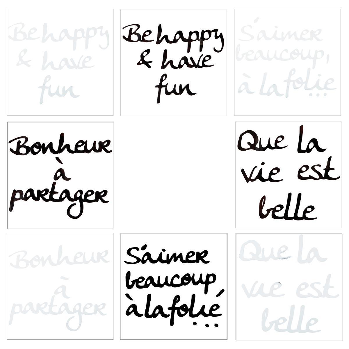 Sticker Miroir Citation Multicolore Stickers Et Adhesifs Deco La Foir Fouille