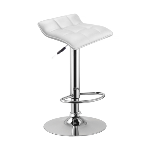 Tabouret De Bar Metal Pvc Blanc Meubles De Salon La Foir