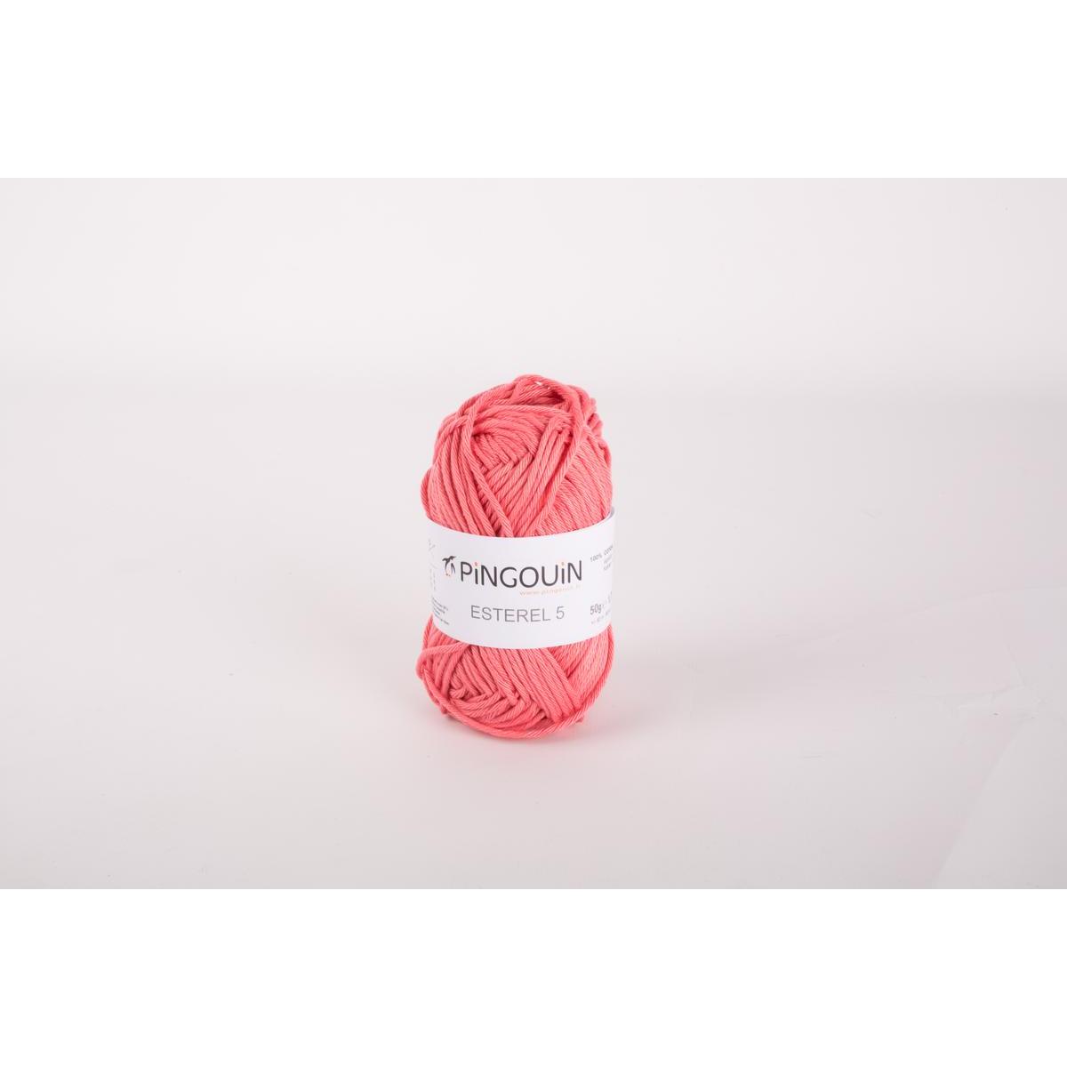 Pelote coton Esterel 5 - 61 m - Rose - PINGOUIN