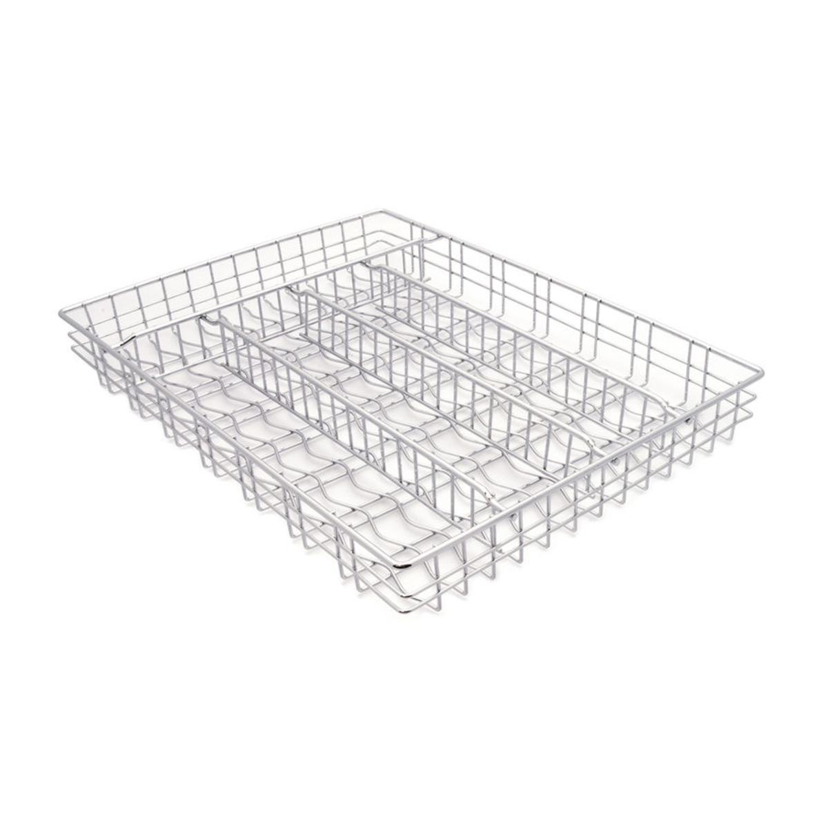 Range couverts en acier inoxydable - 26,5 x 36 x 4,2 cm - Gris Range couverts en acier inoxydable - 26,5 x 36 x 4,2 cm - Gris