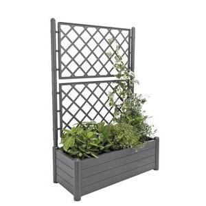 Bac A Fleurs Treillis 100 X H 142 X 43 Cm Gris Mobilier Plein Air Et Jardin La Foir Fouille Bac A Fleurs Treillis 100 X H 142 X 43 Cm Gris Mobilier Plein Air Et Jardin La Foir Fouille