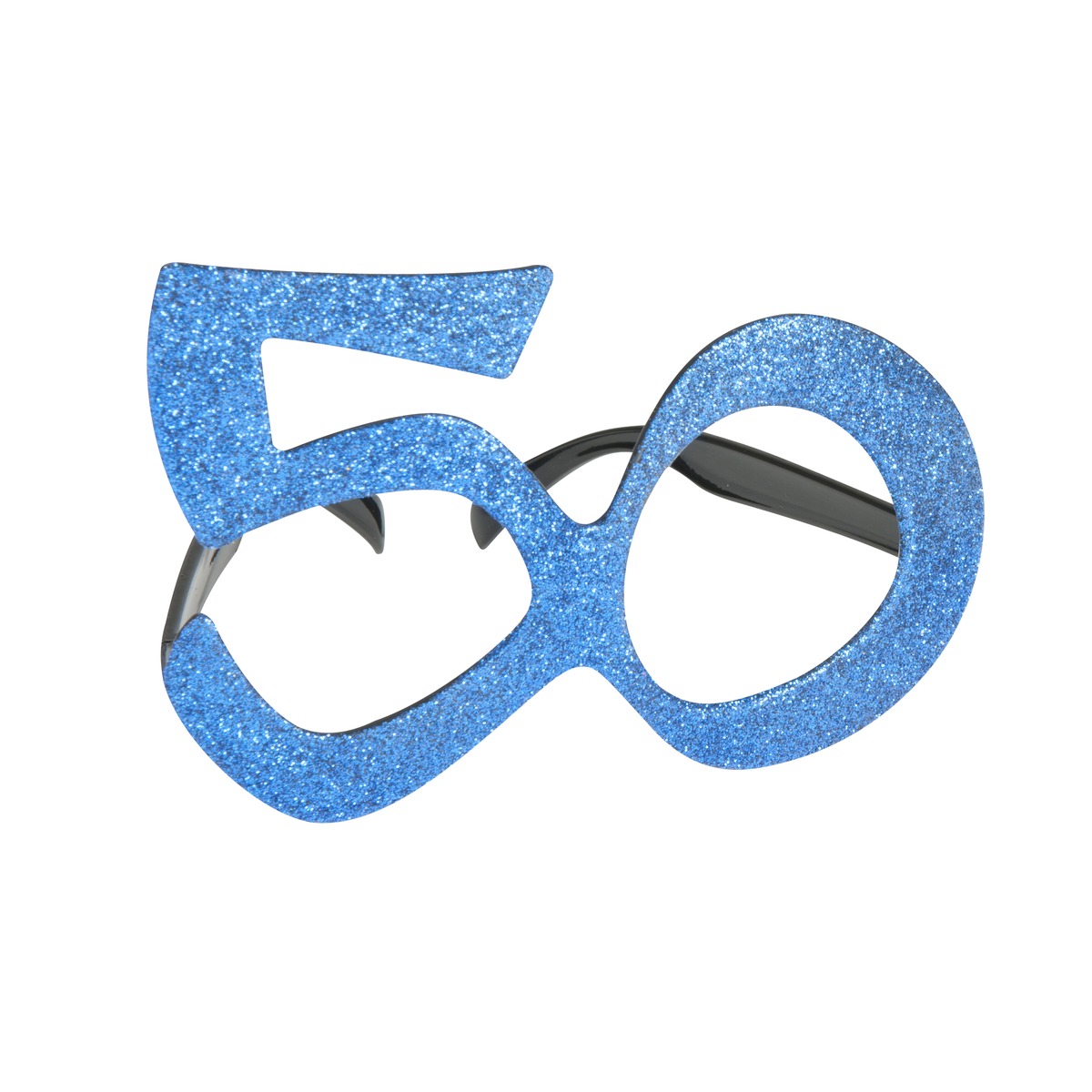 Lunettes géantes pailletées Anniversaire 50 ans - 23 cm - Bleu