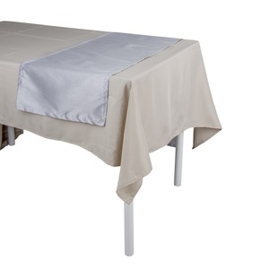 Chemin de table - Effet soie - 50 x 150 cm - Gris