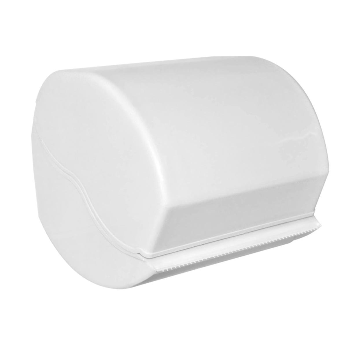 Dérouleur de papier WC en plastique - 12 x 14 x 12 cm - Blanc Dérouleur de papier WC en plastique - 12 x 14 x 12 cm - Blanc