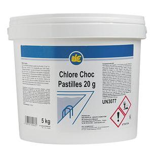 Pastilles de chlore choc - 5 Kg - Blanc