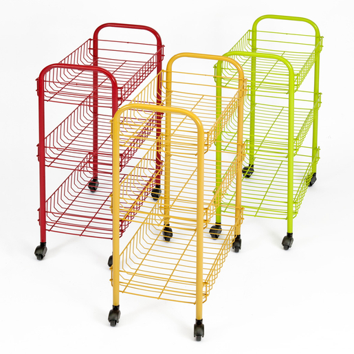Resserre 3 Paniers Fil Plastifie Multicolore Menage Et