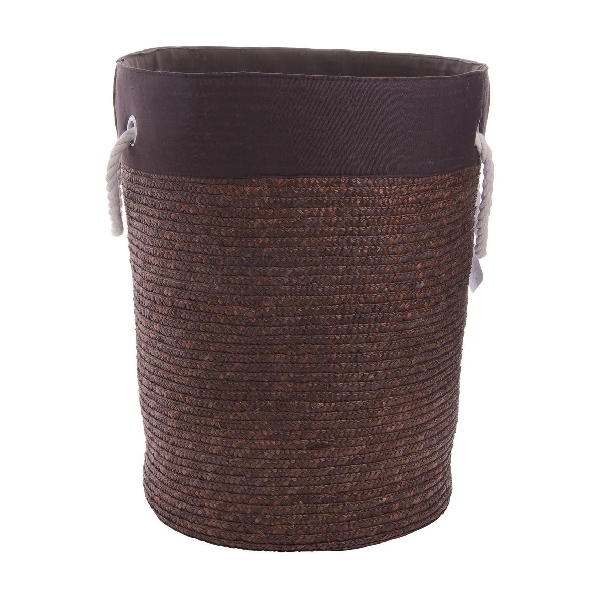 Panier à linge en paille de blé - 45 x 54 cm - Marron