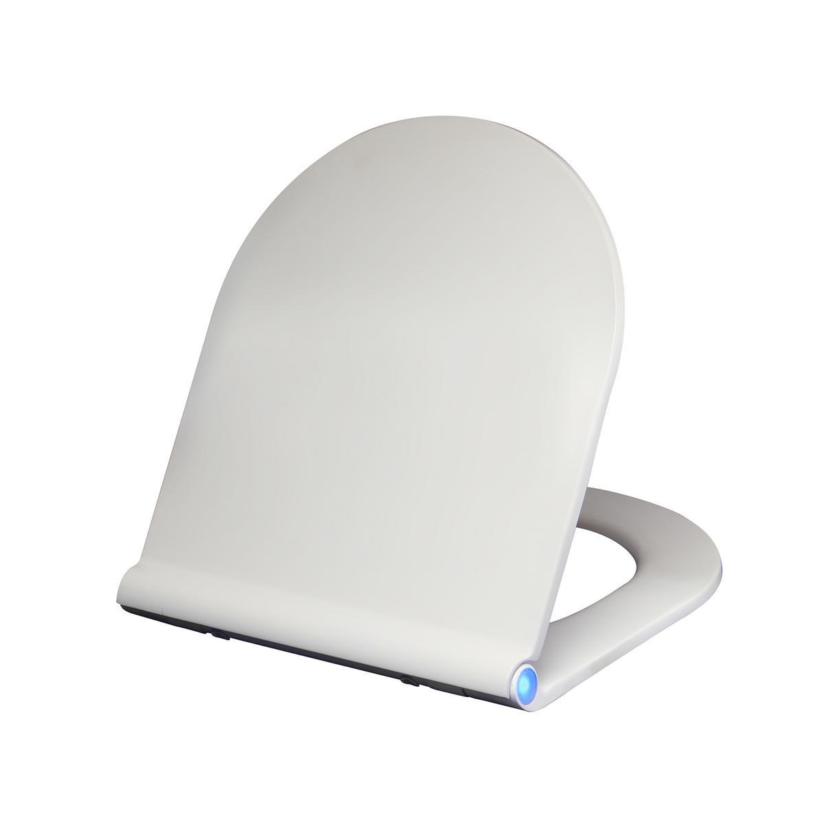 Abattant WC avec LED - MDF - 42,4 x 36,2 x H 50 cm - Blanc Abattant WC avec LED - MDF - 42,4 x 36,2 x H 50 cm - Blanc