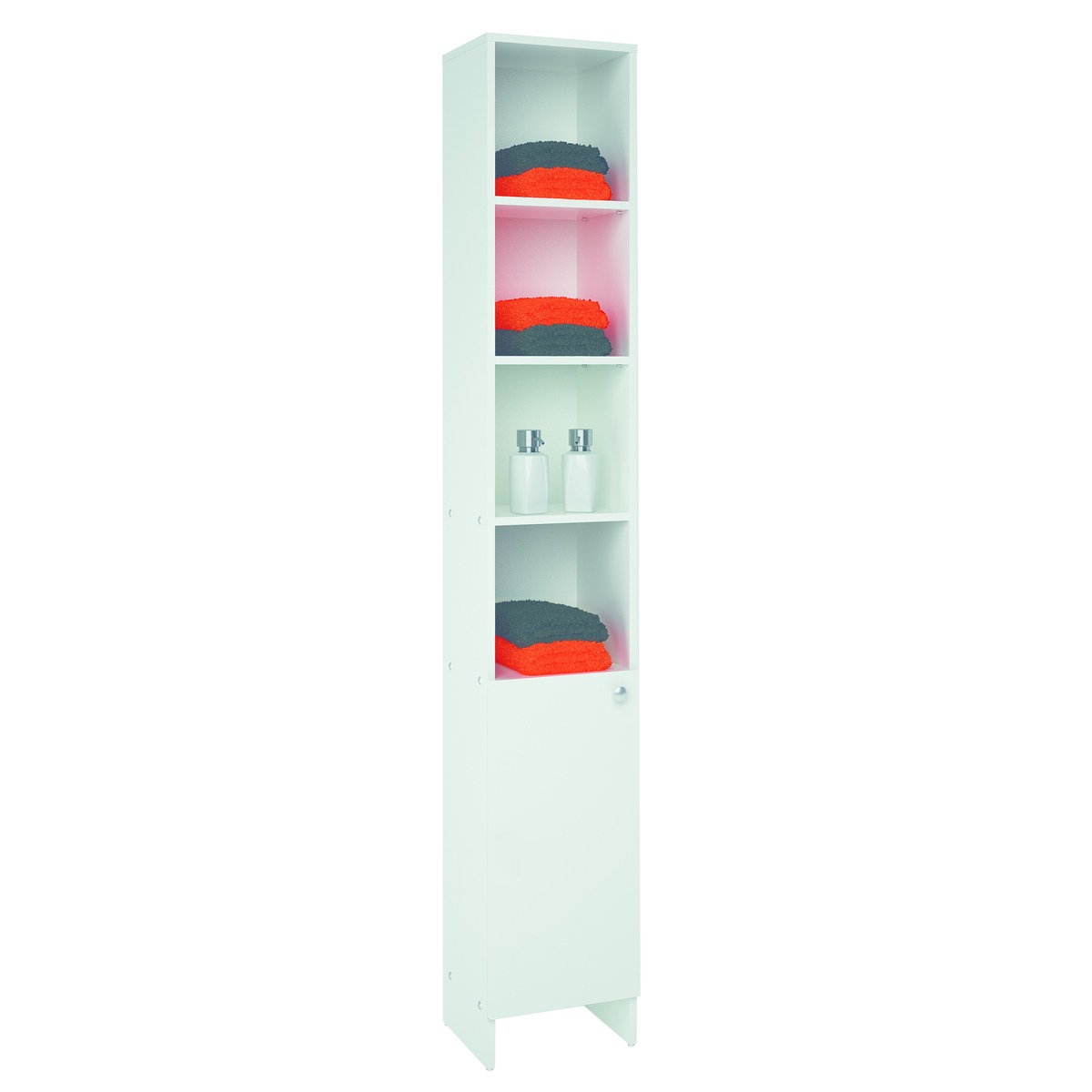 Meuble pour salle de bain colonne 1 porte - 30 x 24,5 x H 186,2 cm - Blanc Meuble pour salle de bain colonne 1 porte - 30 x 24,5 x H 186,2 cm - Blanc