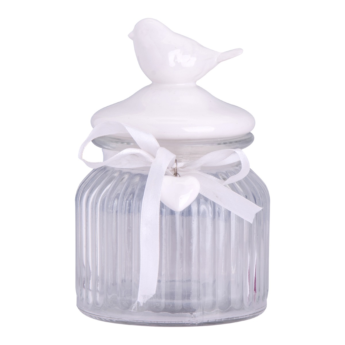 bocal en verre avec couvercle oiseau 11 x 16 7 cm transparent bocaux et boites de rangement la foir fouille