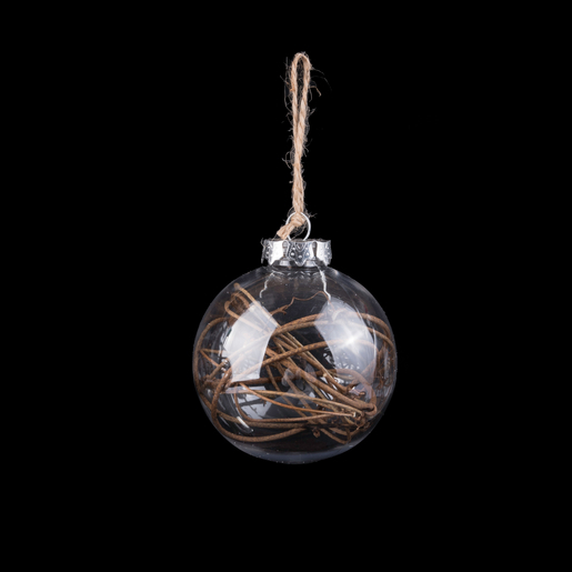 Boule De Noël Transparente Intérieur Bois Boules De Noël