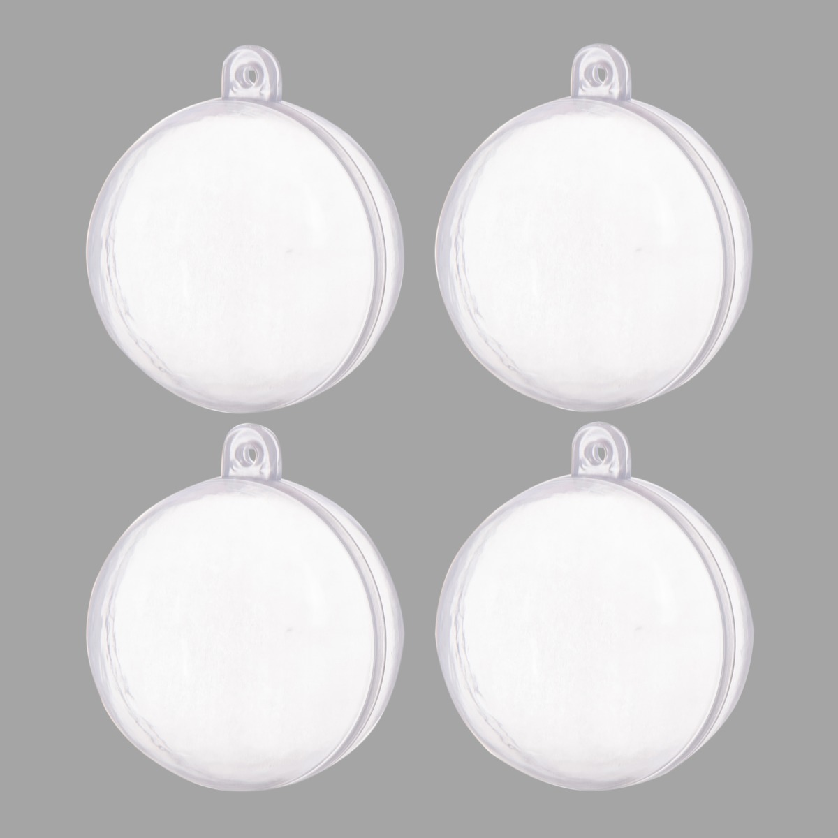 Boule De Noel Transparente A Garnir Lot De 4 Boules Transparentes A Decorer 6 Cm Transparent Boules De Noel La Foir Fouille