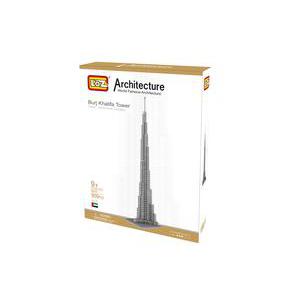 Tour Khalifa en briques à construire - Plastique - 8 x 8 x H 45 cm - Gris