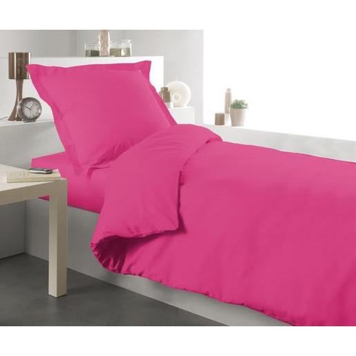 Housse De Couette 1 Personne 140 X 200 Cm Rose Linge De Lit