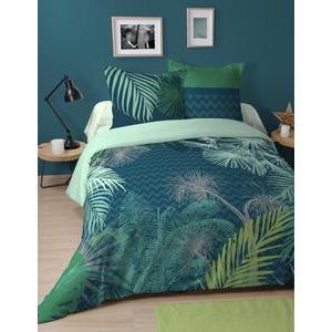 Housse De Couette Jungle Areca 2 Personnes L 240 X L 260 Cm
