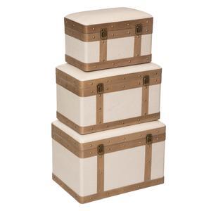 3 malles Norah - 37 x L 50.5 x H 35 cm - ATMOSPHERA