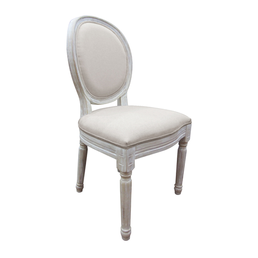 Chaise Medaillon Tissu Bois Beige Chaises Et Tabourets La Foir Fouille