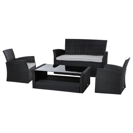 Salon Bora Bora Noir Blanc Hesperide Mobilier De Jardin