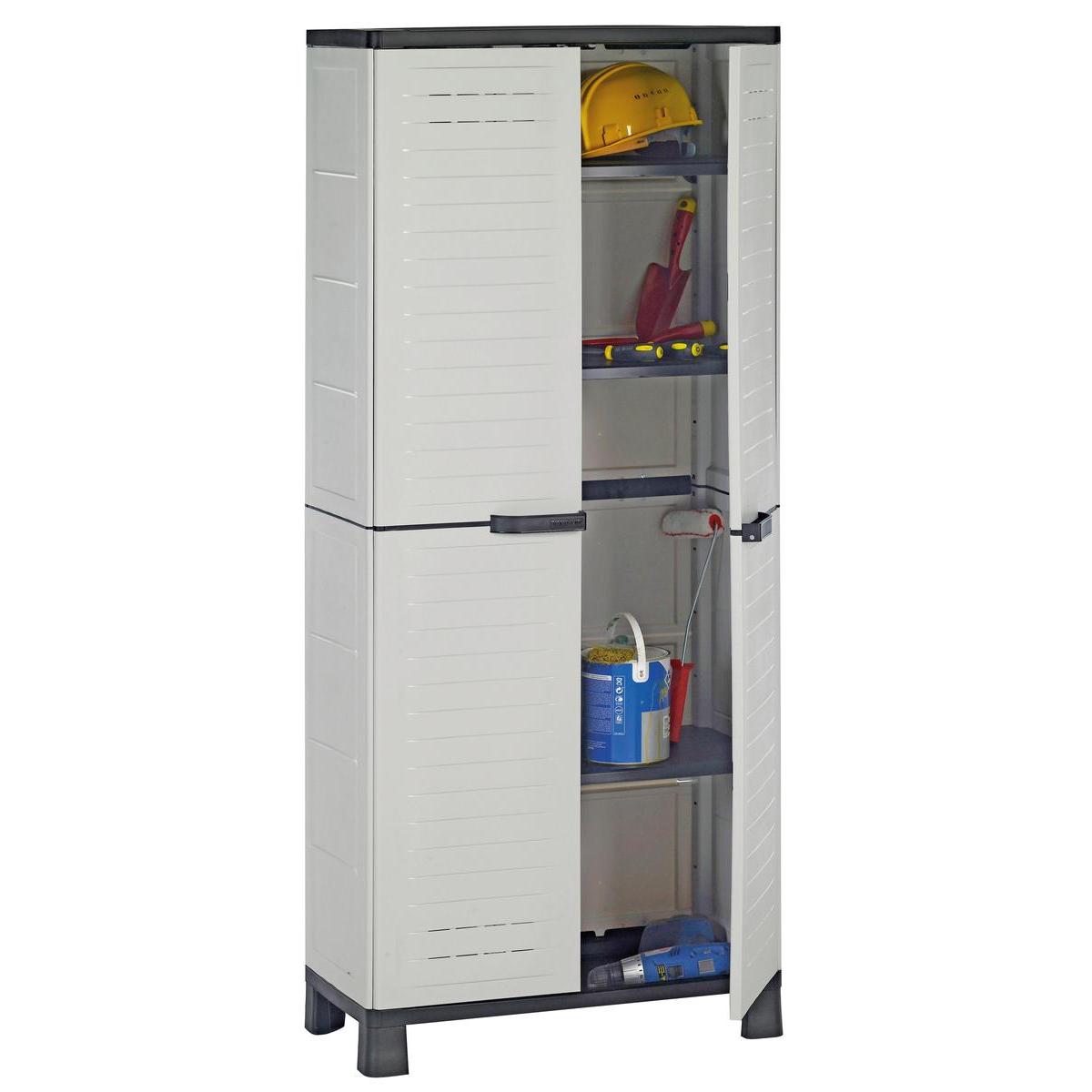 Armoire - 68 x 38 x H 85 cm - Gris Armoire - 68 x 38 x H 85 cm - Gris