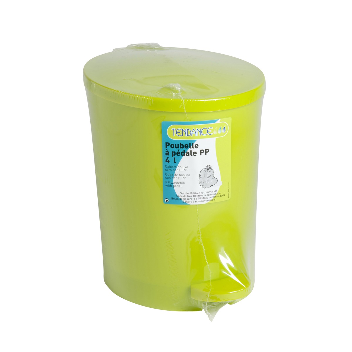 Poubelle à pédale 4,5 litres collection Les Basiques - 22 x 18 x 23 cm - Vert anis Poubelle à pédale 4,5 litres collection Les Basiques - 22 x 18 x 23 cm - Vert anis