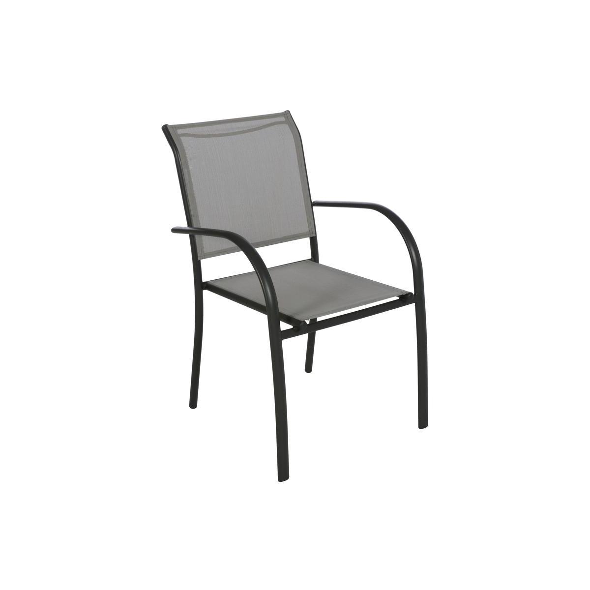 Fauteuil Piazza - 56 x H 88 x 65 cm - Différents modèles - Gris - HESPERIDE Fauteuil Piazza - 56 x H 88 x 65 cm - Différents modèles - Gris - HESPERIDE