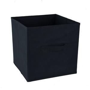 Cube de rangement uni - 28 x 28 x 28 cm - Noir