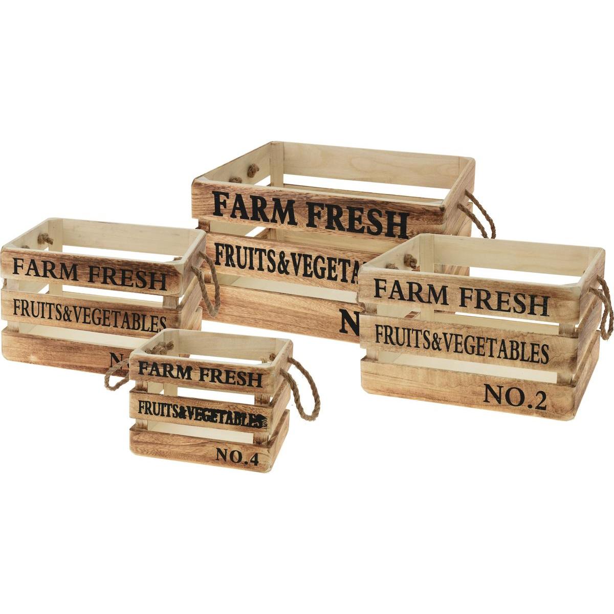 4 caisses en bois differentes tailles decoration de jardin la foir fouille