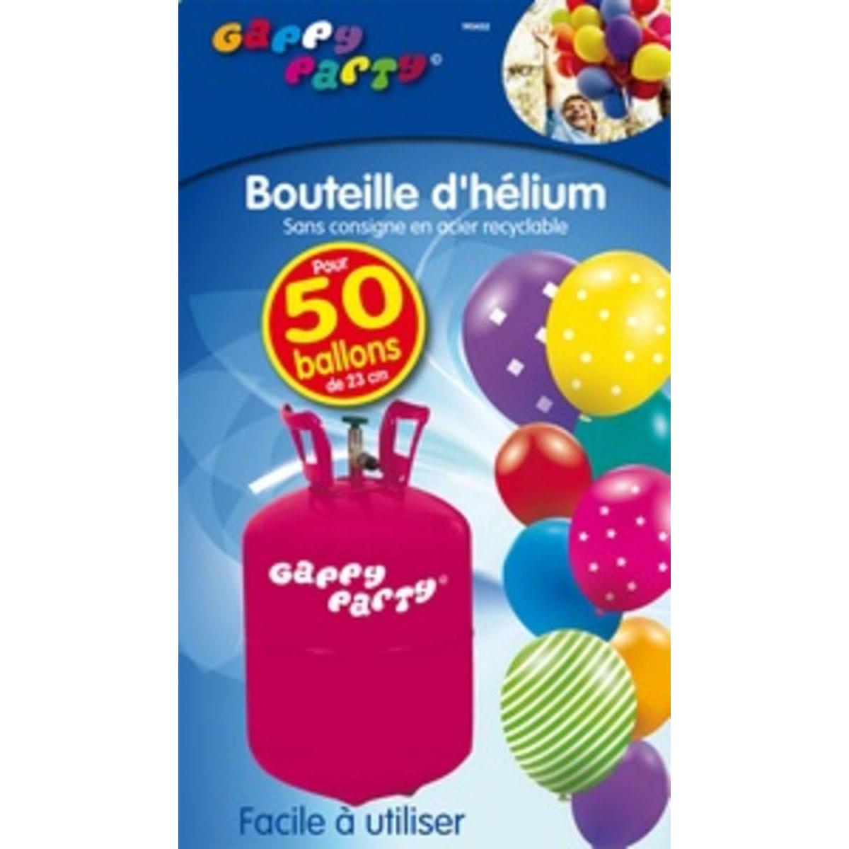 Bonbonne helium 13.4l pour 50 ballons Gappy party