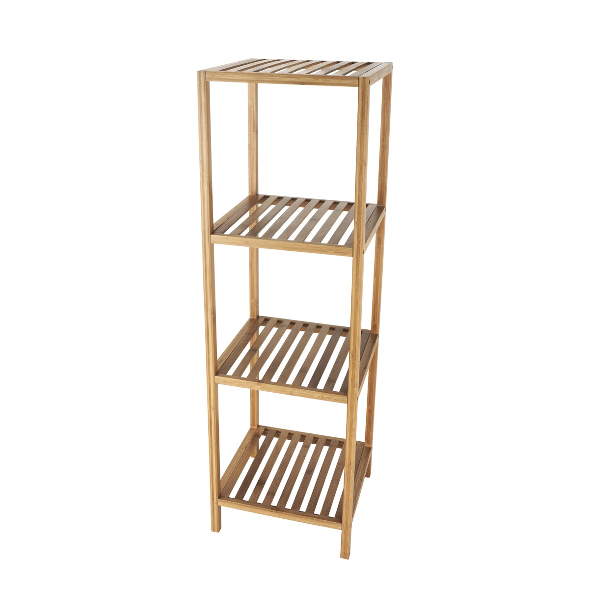 etagere bambou 4 niveaux 34 x 33 x h 110 cm marron meubles de rangement pour la salle a manger la foir fouille