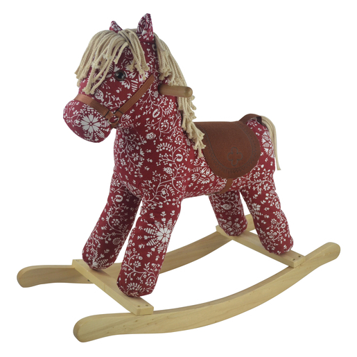cheval a bascule plastique rouge