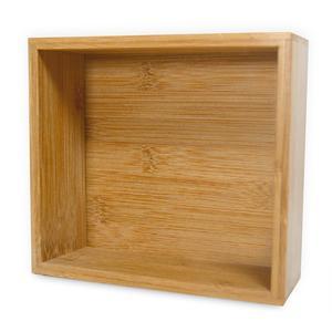 Rangement tiroir bambou - L 15.5 x H 6.2 x l 15 cm - Beige