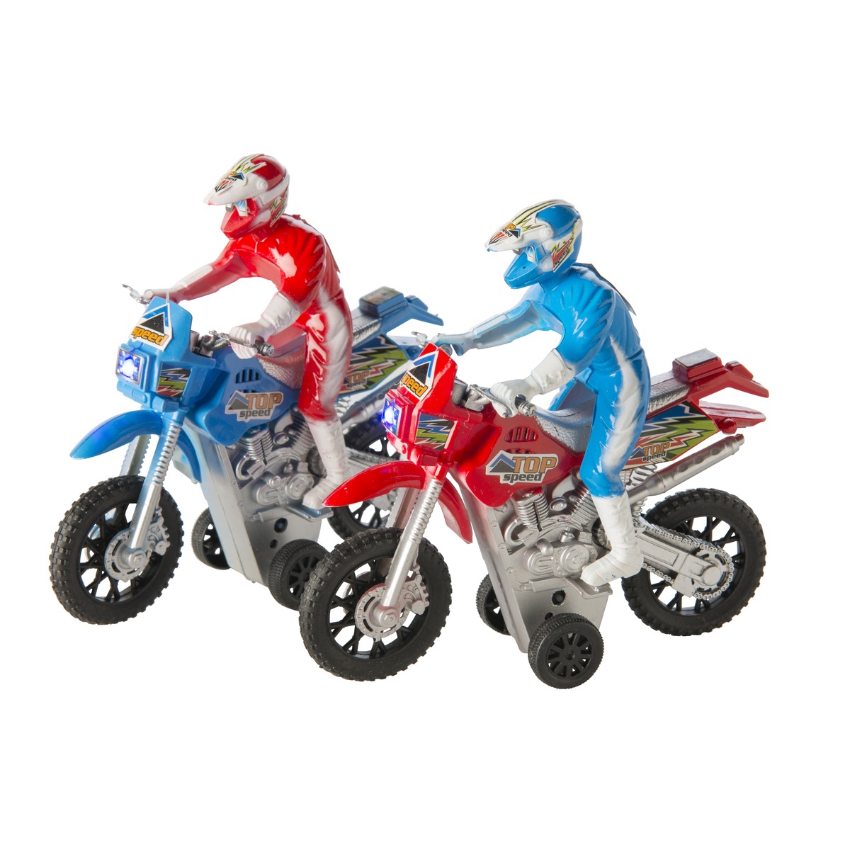 Lot De 2 Moto Cross A Friction 32 X 7 X 16 Cm Rouge Bleu Jouets Pour Garcon La Foir Fouille Lot De 2 Moto Cross A Friction 32 X 7 X 16 Cm Rouge Bleu Jouets Pour Garcon La Foir Fouille