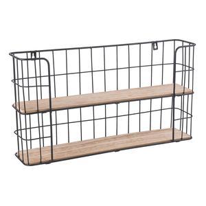 Etagère industrielle 2 niveaux - 54 x 12 x H 29 cm