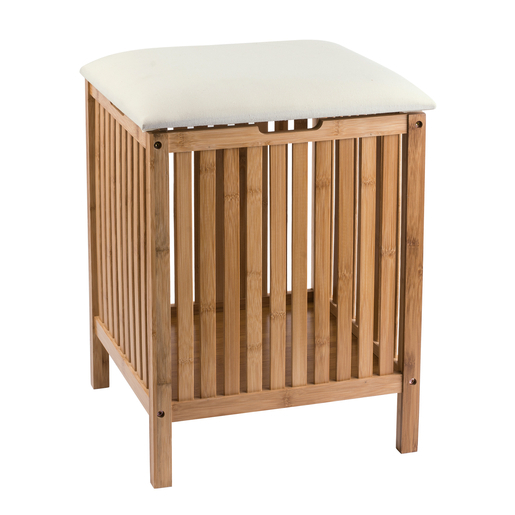 Tabouret Coffre A Linge 40 X 40 X H 56 Cm Marron Accessoires
