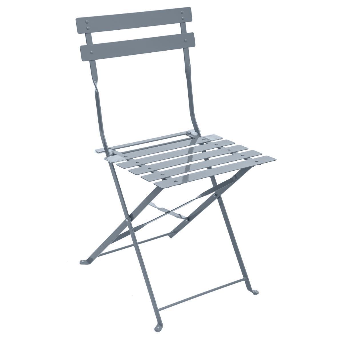 Hespéride Chaise métal Camargue Ardoise 