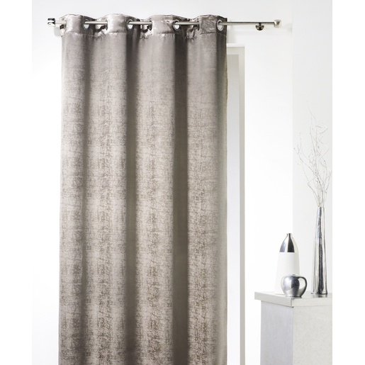 Rideau occultant en polyester irisé - Marron taupe - Rideaux et ... Rideau occultant en polyester irisé - Marron taupe - Rideaux et ...